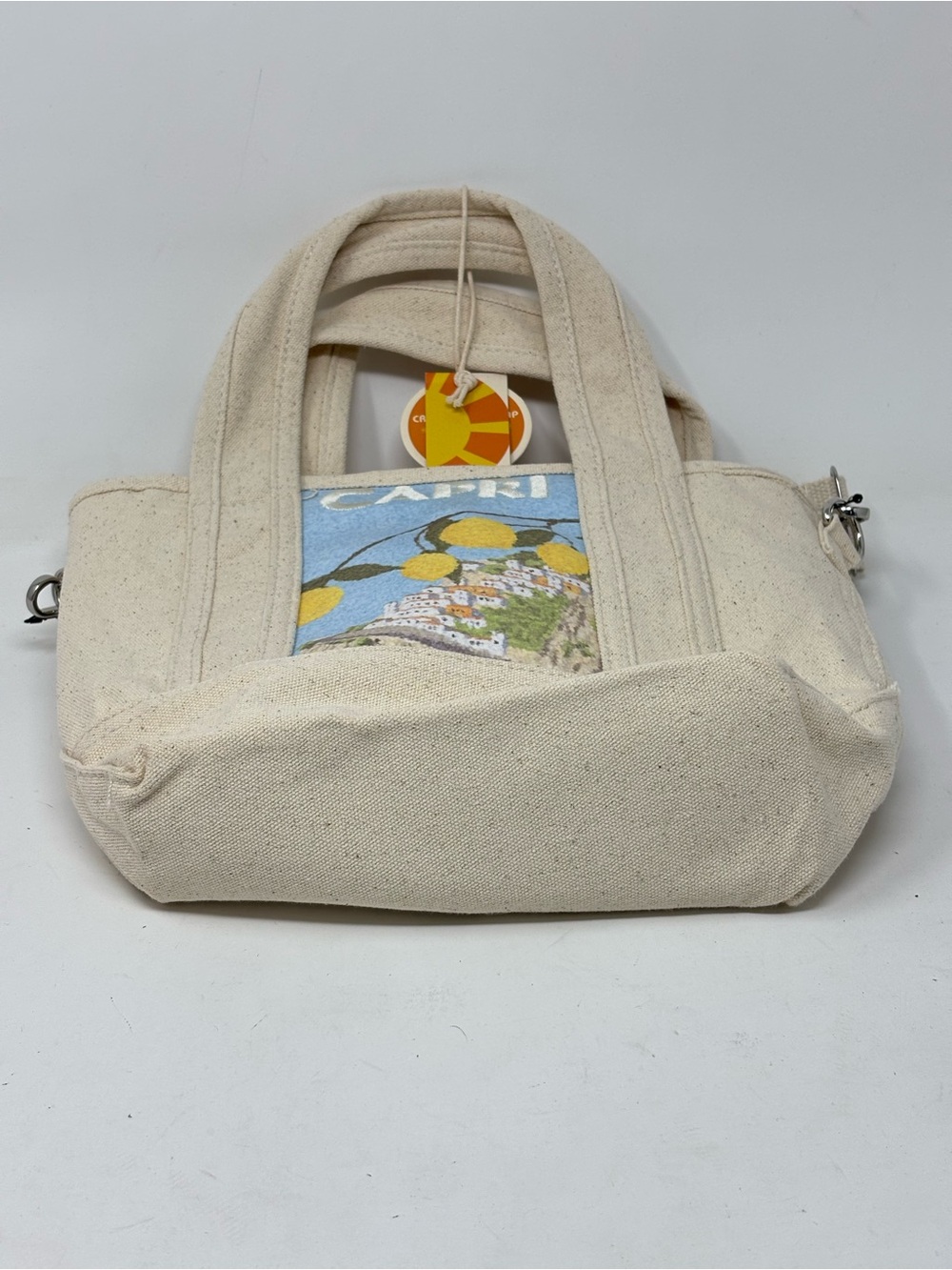 C&C California Capri Lemon Canvas Crossbody mini tote bag NWT - Picture 3 of 12